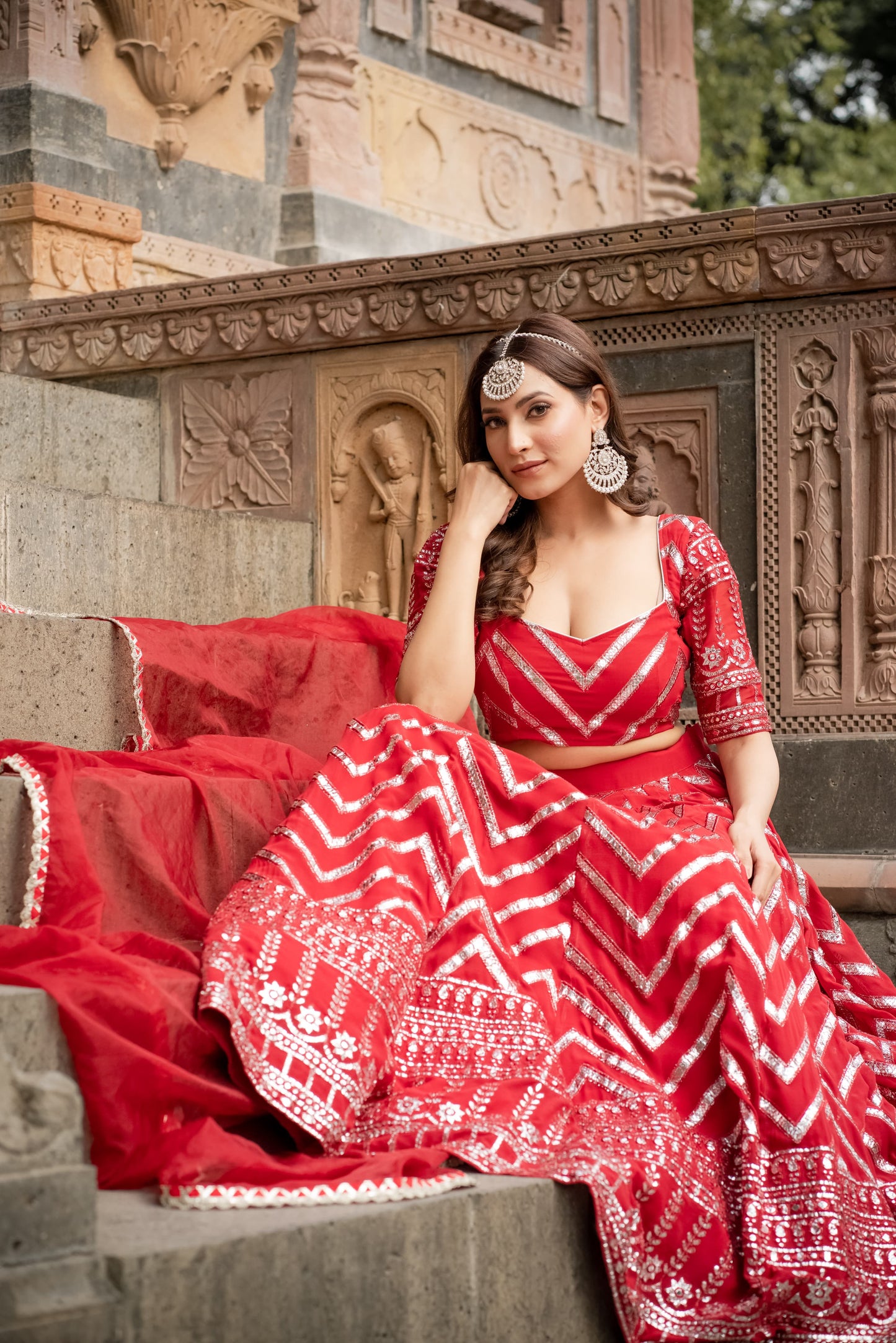 SILVER GOTA PATTI LEHENGA
