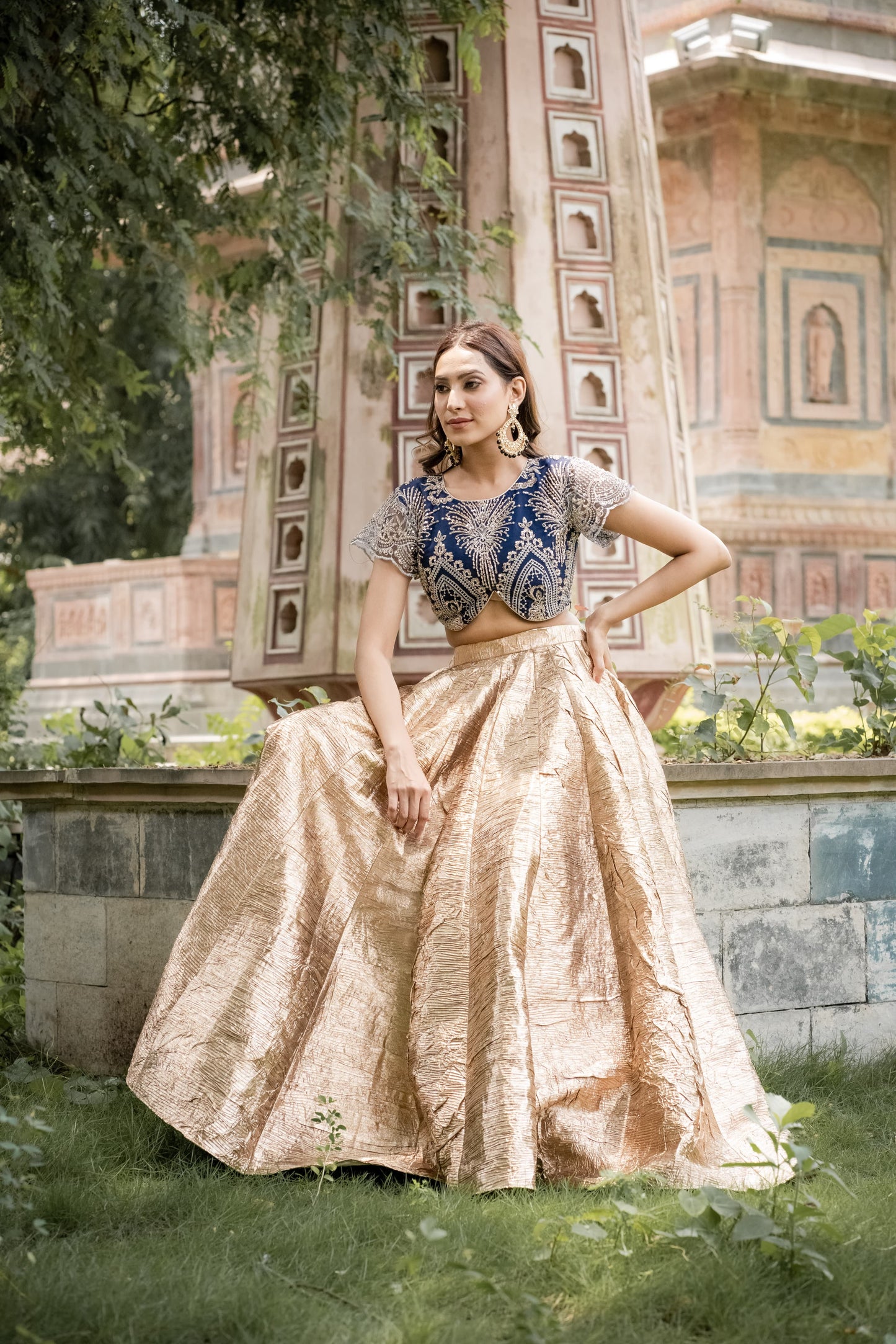 GOLDEN FOIL LEHENGA