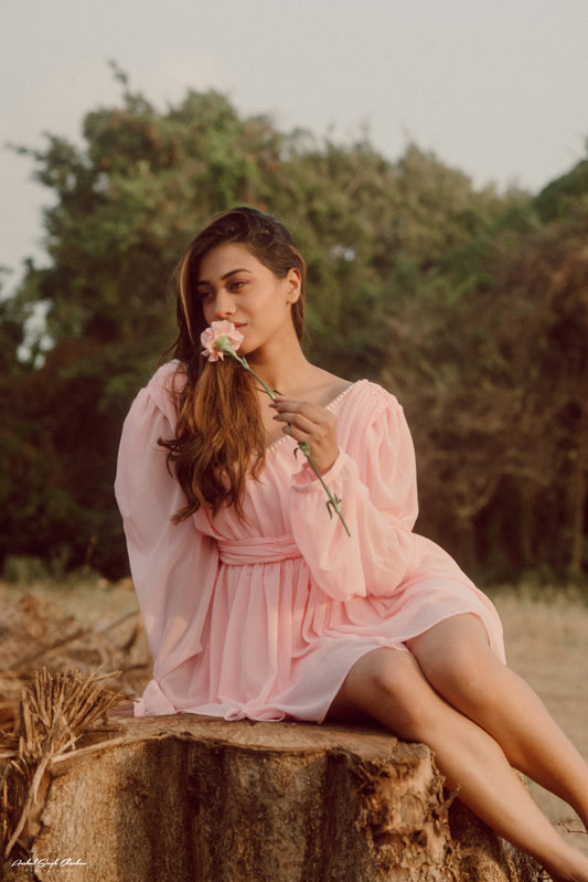 BABY PINK GEORGETTE DRESS