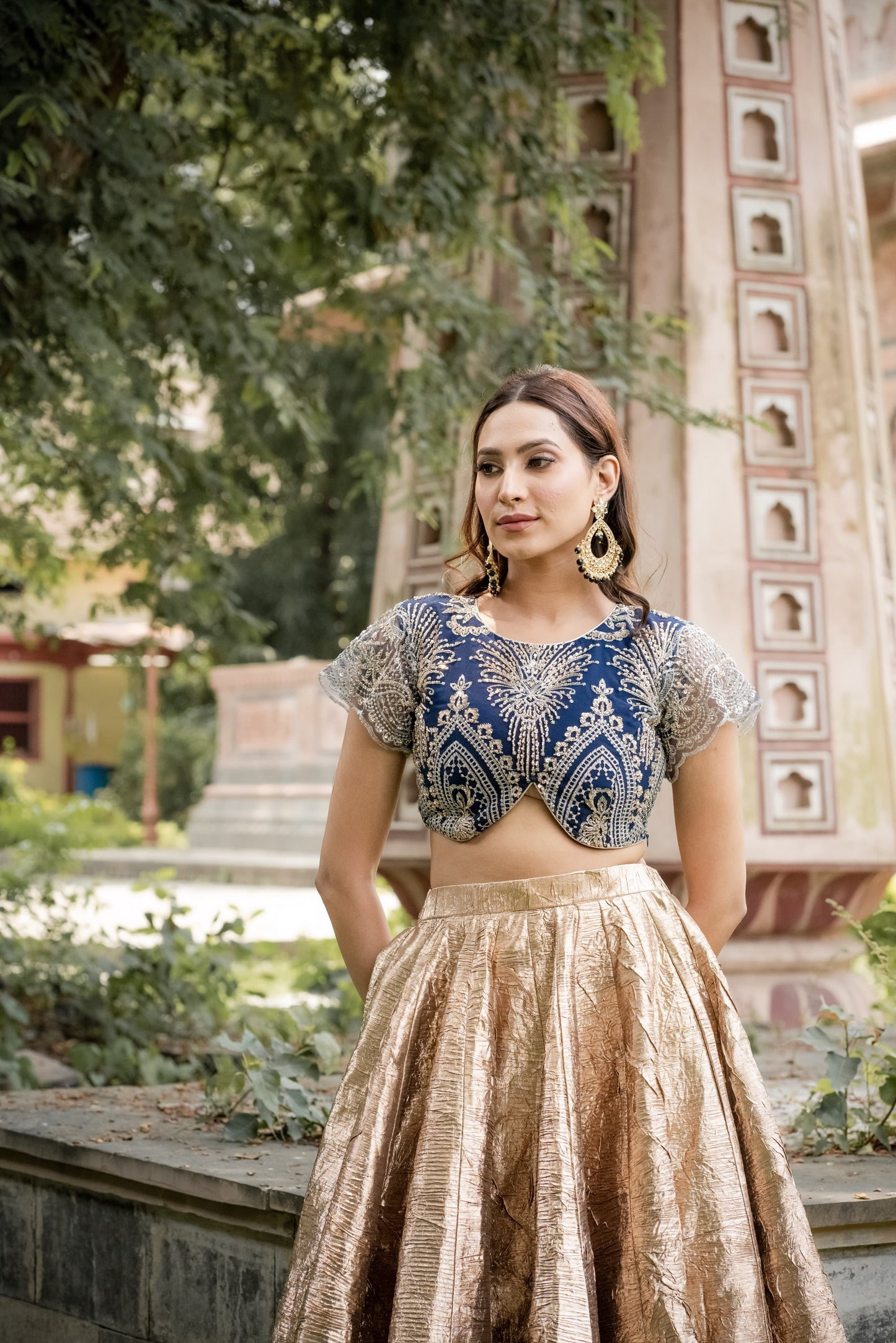 GOLDEN FOIL LEHENGA