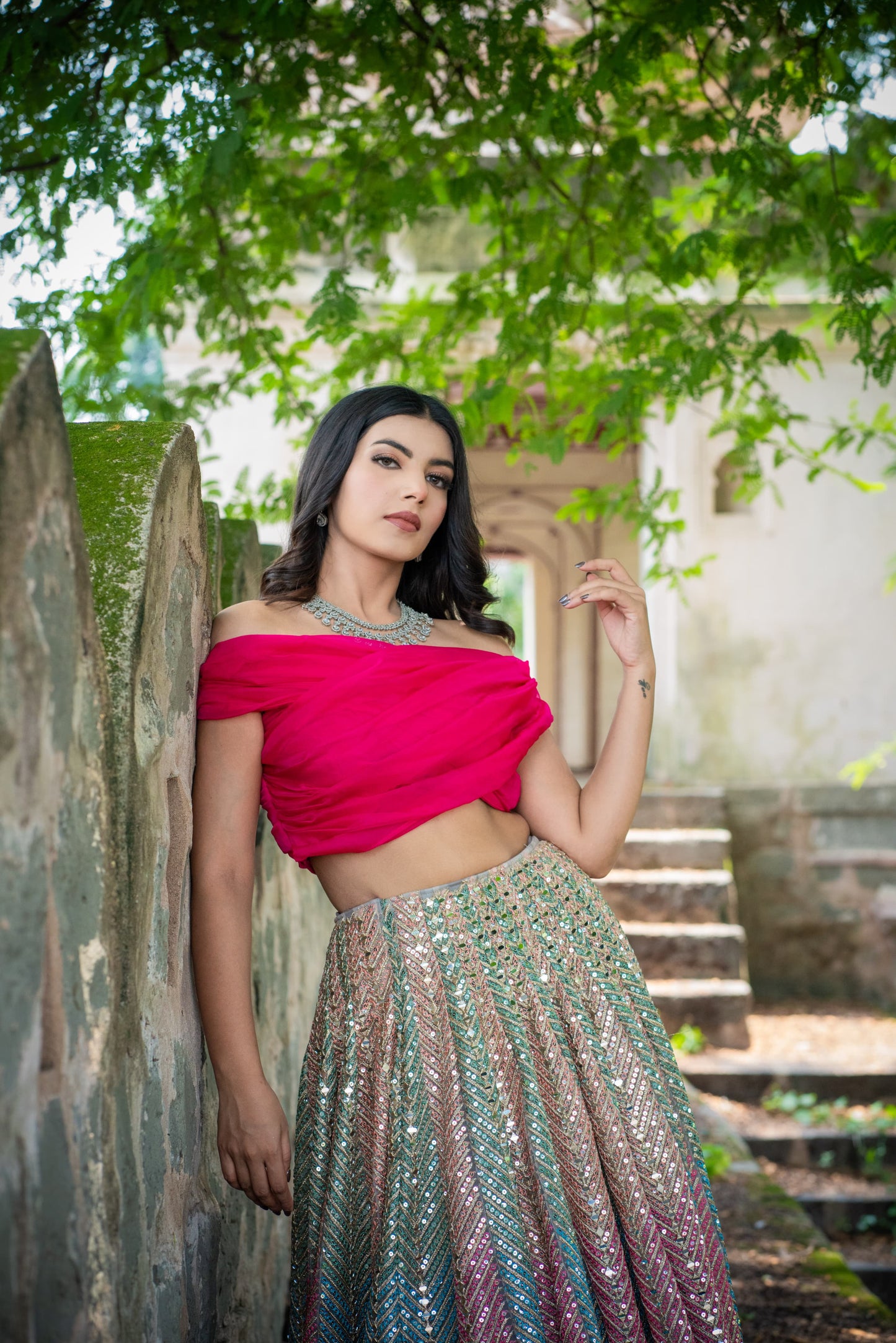 MIRROR WORK LEHENGA